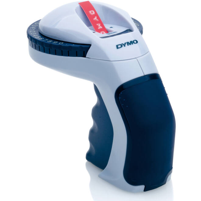 Lettertang Dymo Omega embossing blauw