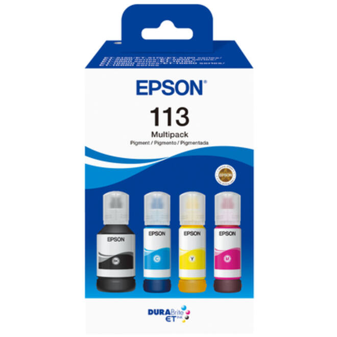 Navulinkt Epson 113 EcoTank zwart + 3 kleuren