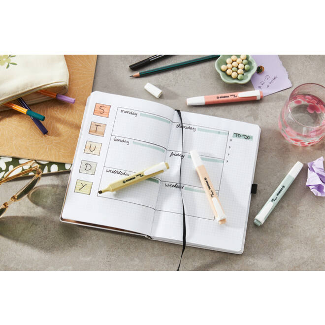 Markeerstift STABILO Swing cool nature colors deskset 18 stuks
