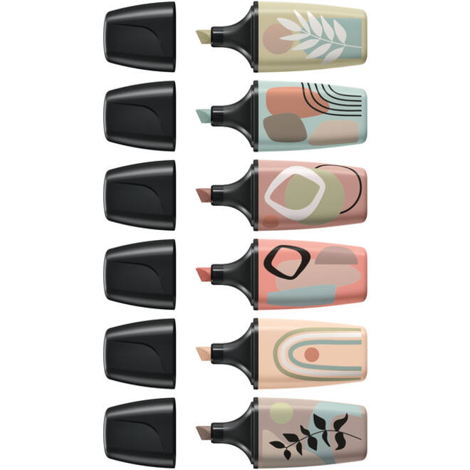 Markeerstift STABILO BOSS naturevibes assorti 6 stuks