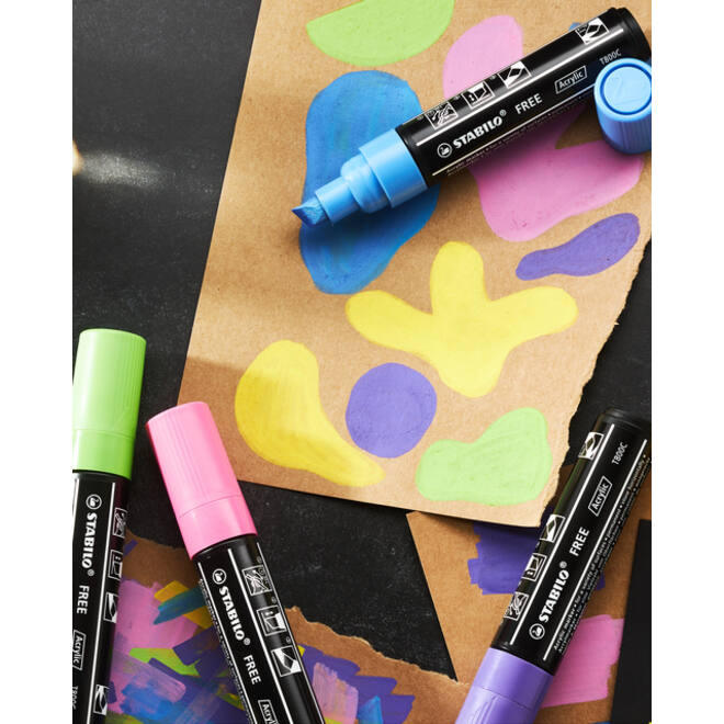 Acrylmarker STABILO Free Acrylic T800C karmijnrood