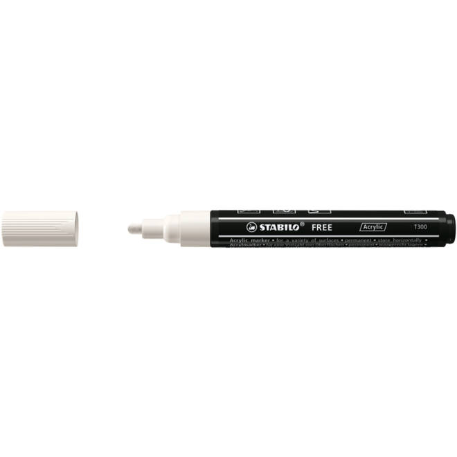 Acrylmarker STABILO Free Acrylic T300 wit
