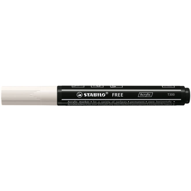 Acrylmarker STABILO Free Acrylic T300 wit
