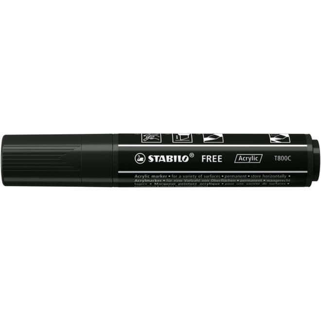 Acrylmarker STABILO Free Acrylic T800C zwart