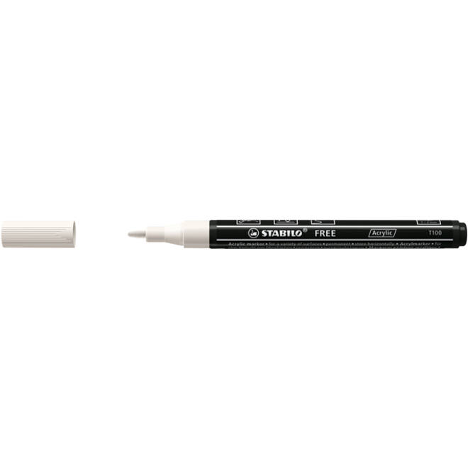 Acrylmarker STABILO Free Acrylic T100 wit