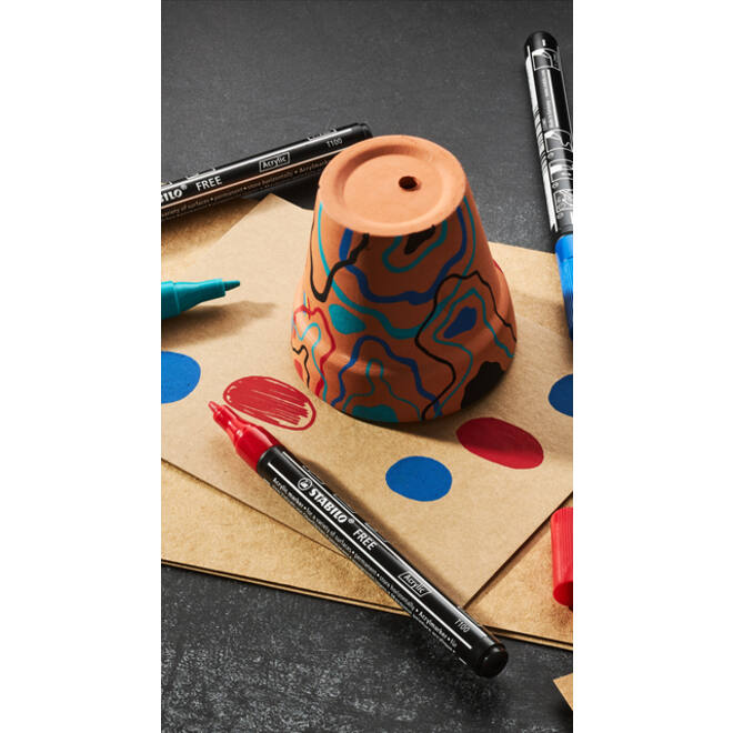 Acrylmarker STABILO Free Acrylic T100 wit