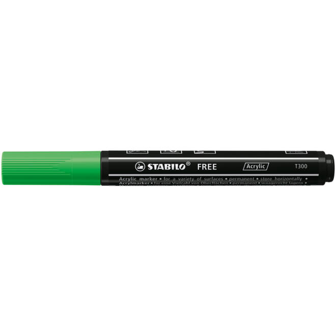 Acrylmarker STABILO Free Acrylic T300 bladgroen