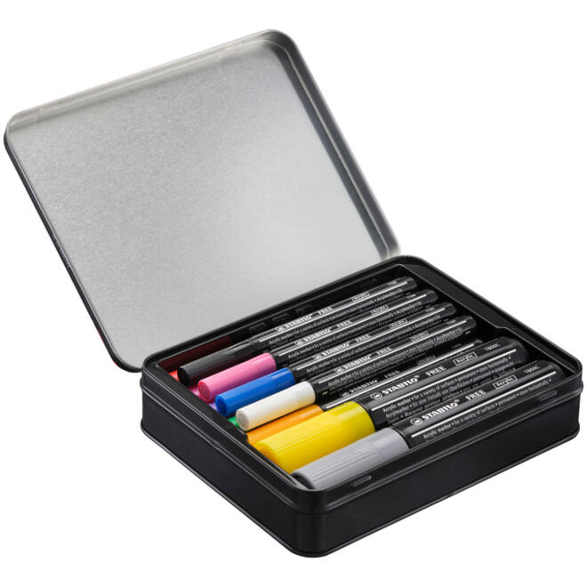 Acrylmarker STABILO Free Acrylic Starter Kit assorti 11 stuks
