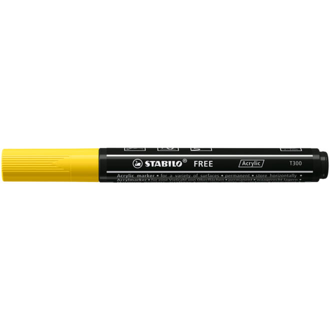 Acrylmarker STABILO Free Acrylic T300 geel