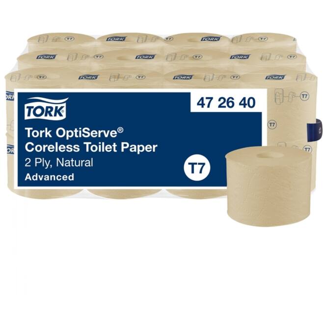 Toiletpapier Tork T7 Advanced Optiserve Coreless 2-laags 94m naturel 472640