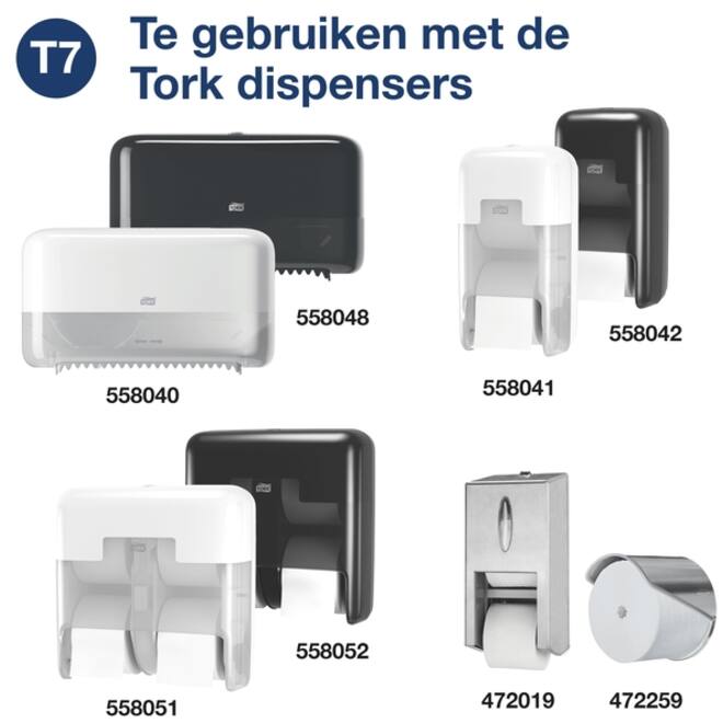 Toiletpapier Tork T7 Advanced Optiserve Coreless 2-laags 94m naturel 472640