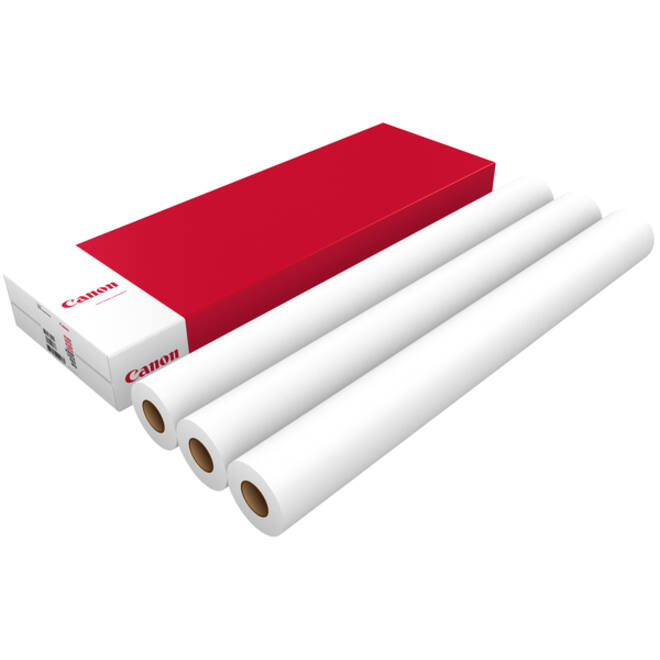 Inkjetpapier Canon 914mmx50m 75gr standaard 3 rollen