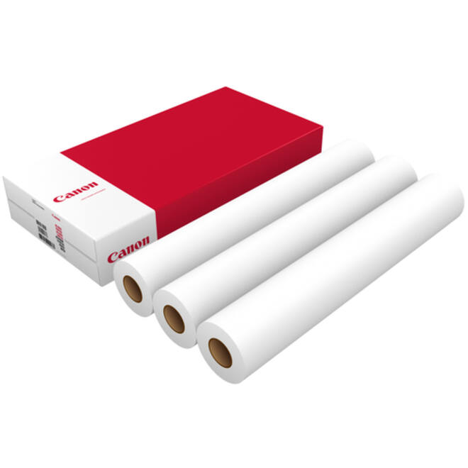 Inkjetpapier Canon 610mmx50m 75gr standaard 3 rollen