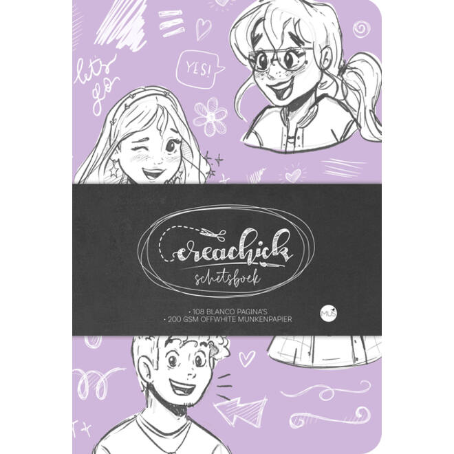 Schetsboek CreaChick Lilac