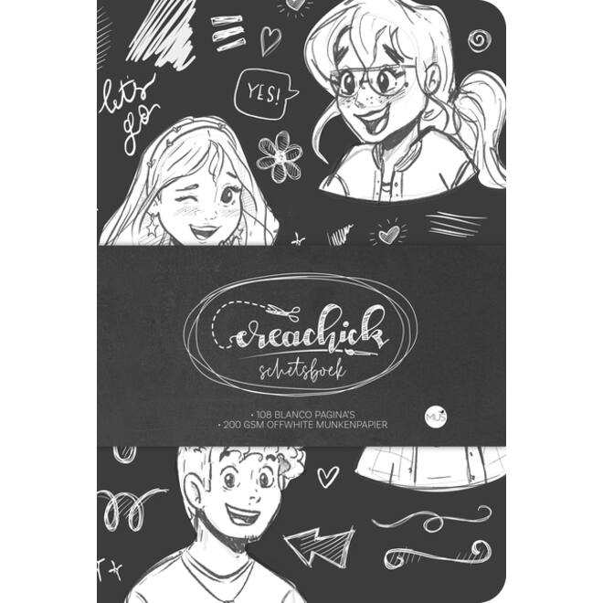 Schetsboek CreaChick Black