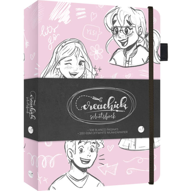 Schetsboek CreaChick Pink