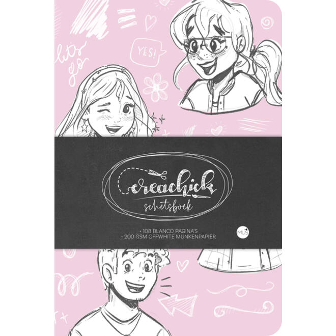Schetsboek CreaChick Pink