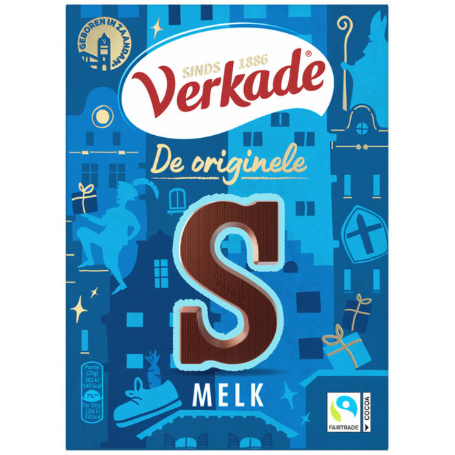 Chocoladeletter Verkade melk S 135 gram
