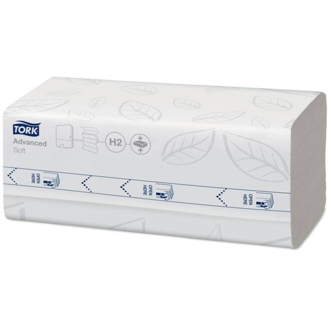 Handdoek Tork H2 Xpress compressed Advanced multifold 2-laags 212x320mm 12x200 vel wit 120454