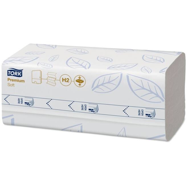 Handdoek Tork H2 Xpress compressed Premium multifold 2-laags 212x240mm 12x225 vel wit 100889