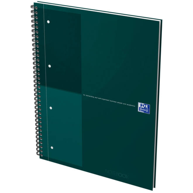Spiraalblok Oxford International Notebook A4+ lijn groen