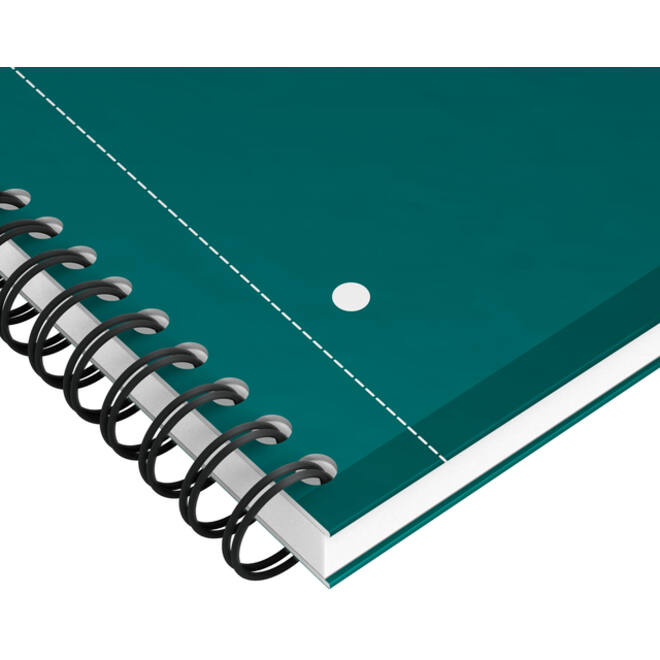 Spiraalblok Oxford International Notebook A4+ lijn groen