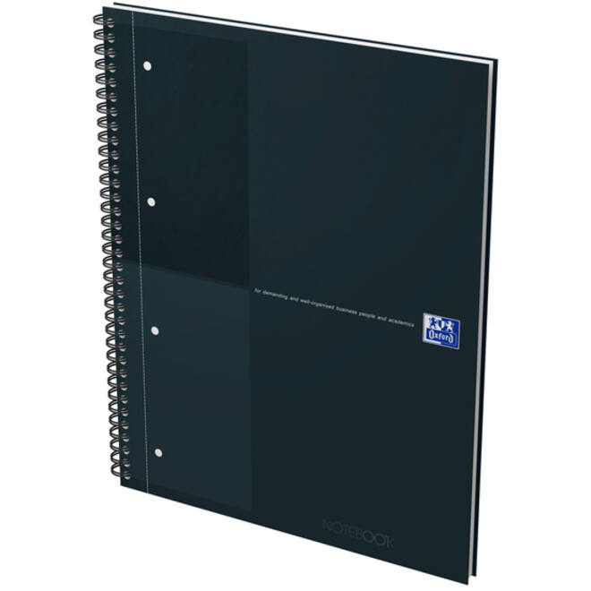 Spiraalblok Oxford International Notebook A4+ lijn zwart