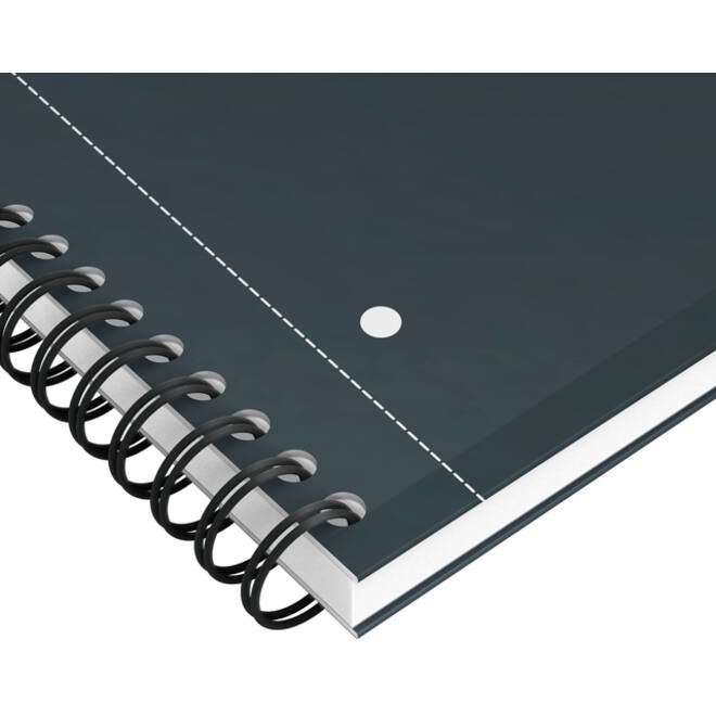 Spiraalblok Oxford International Notebook A4+ lijn zwart