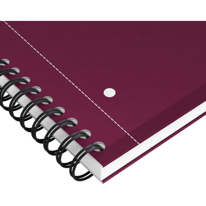 Spiraalblok Oxford International Notebook A4+ lijn rood