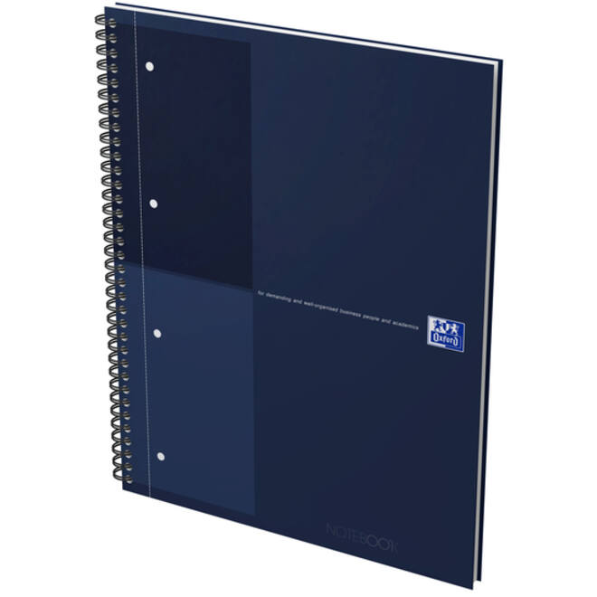 Spiraalblok Oxford International Notebook A4+ lijn blauw