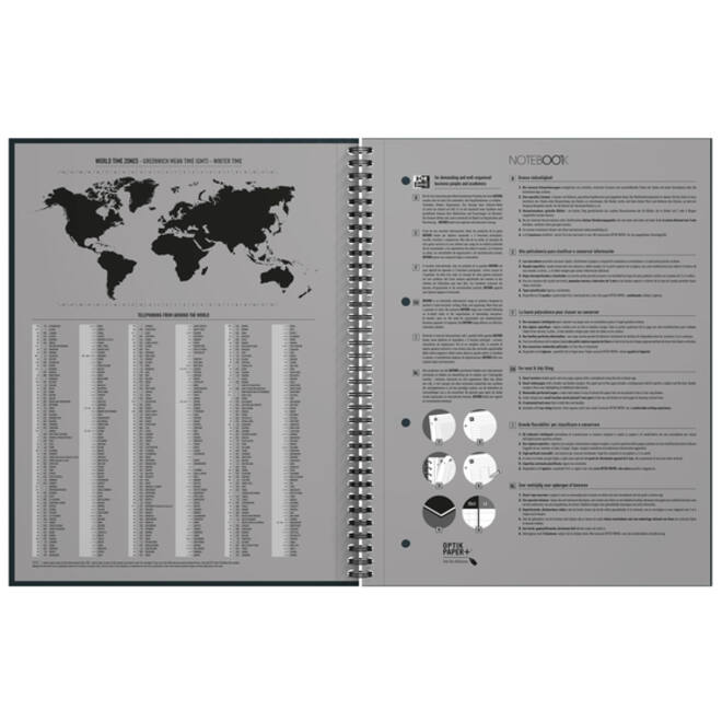 Spiraalblok Oxford International Notebook A4+ lijn blauw