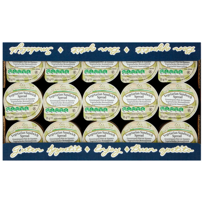 Sandwich spread Les Gourmands vega 45x25 gram cupjes