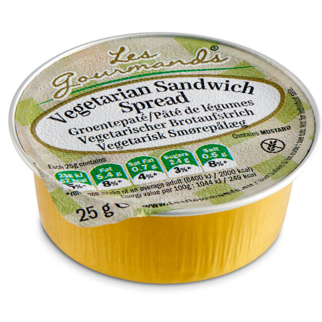 Sandwich spread Les Gourmands vega 45x25 gram cupjes
