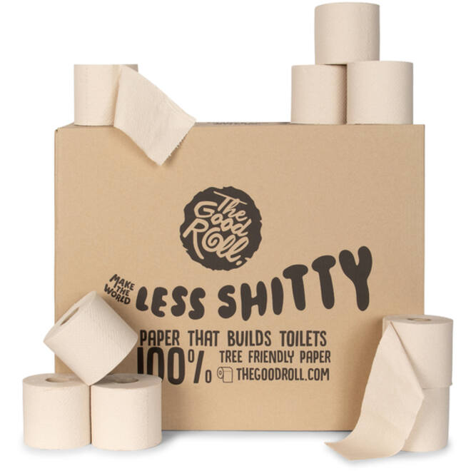 Toiletpapier The Good Roll The Panda Edition Naked bamboe 2-laags 24x300 vel naturel