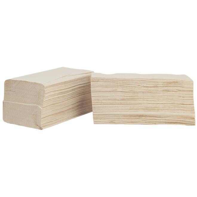 Handdoek The Good Roll bamboe z-vouw 2-laags 230x210mm 20x200 vel naturel