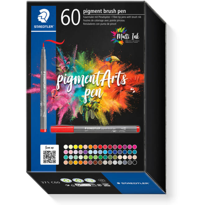 Brushpen Staedtler PigmentArts set à 60 kleuren