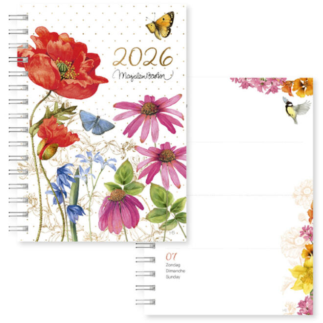 Agenda 2026 Marjolein Bastin bloemen 7dagen/2pagina's