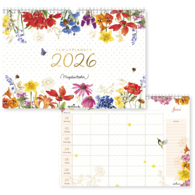 Familieplanner 26 Marjolein Bastin bloemen 1maand/1pagina