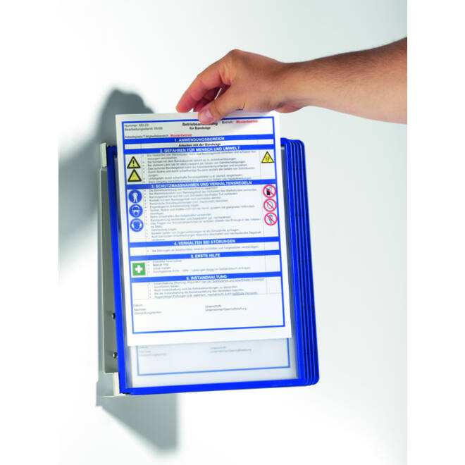 Wandelement Durable Vario Wall met 5-tassen blauw