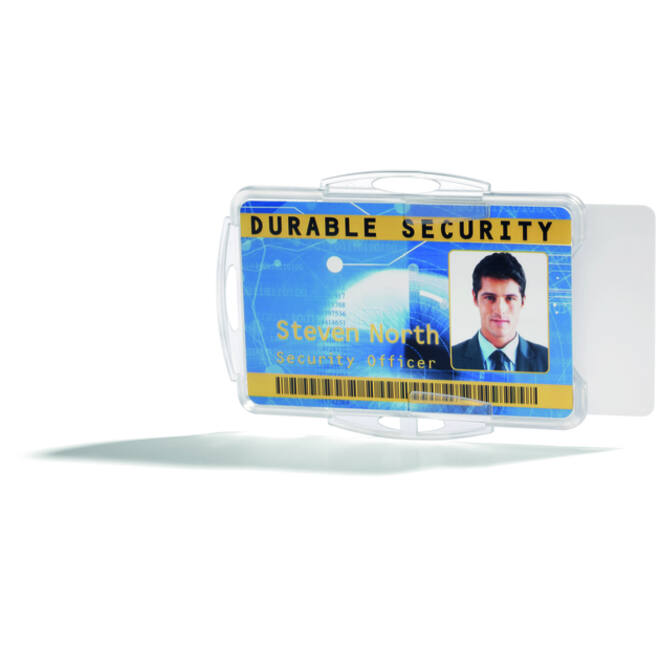 Badge Durable voor 2 kaarten 10 stuks
