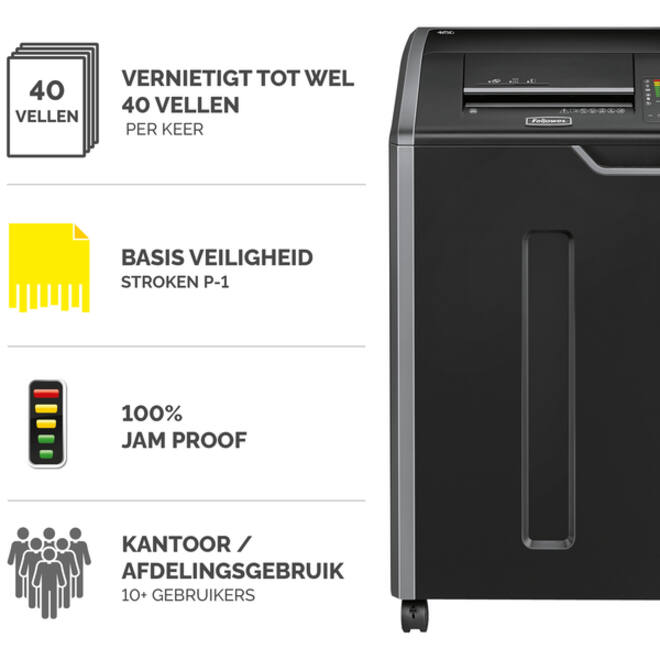 Papiervernietiger Fellowes Powershred 425I stroken 5,8mm