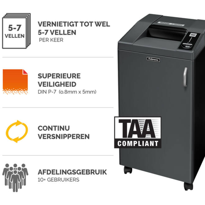 Papiervernietiger Fellowes Fortishred 3250HS snippers 0,8x5mm