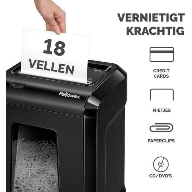Papiervernietiger Fellowes Powershred 92CS snippers 4x38mm