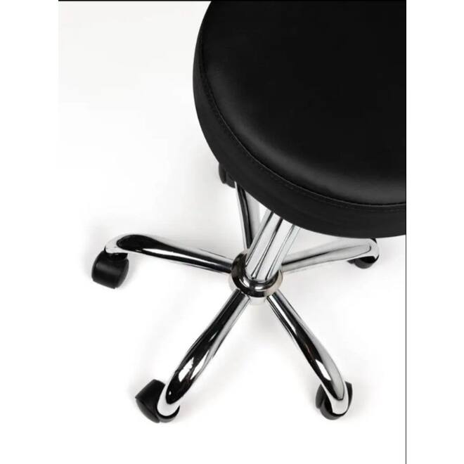 Tabouret kruk Office hoog met gasveer harde wielen zw