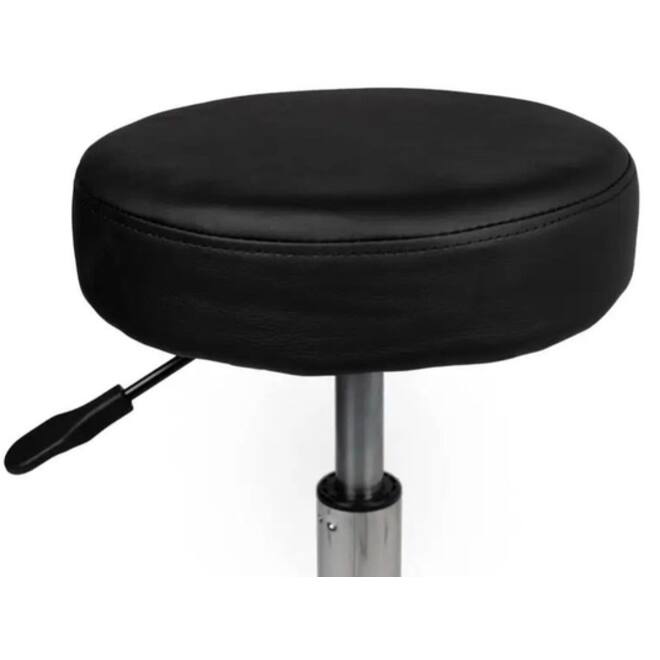 Tabouret kruk Office standaard met gasveer harde wielen zw