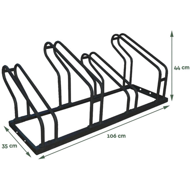 Fietsenrek BRASQ 4 fietsen BS400 zwart