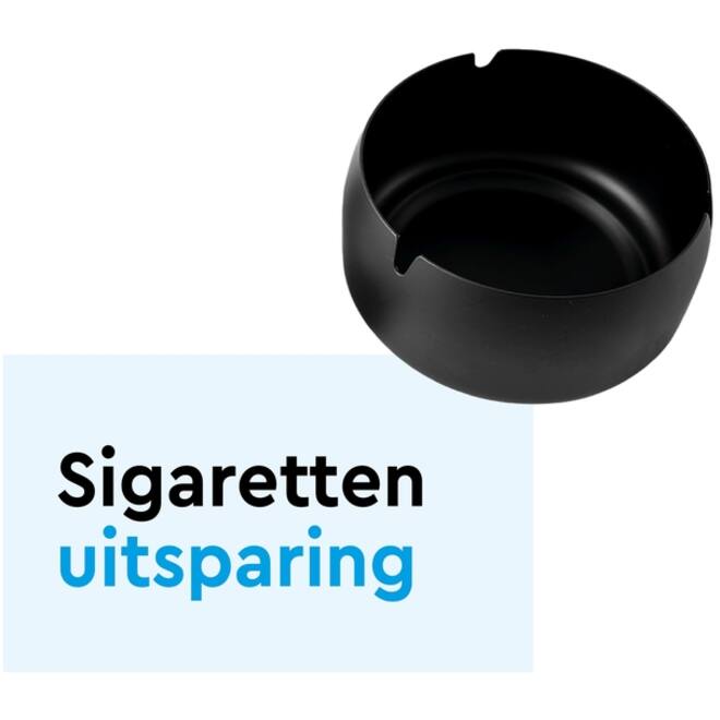 Asbak BRASQ tafelmodel 1 liter met deksel AT700 zwart