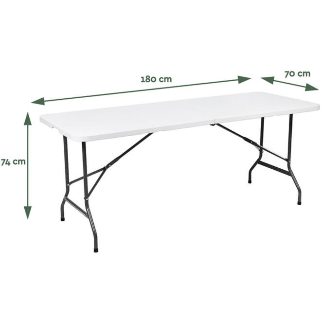 Vouwtafel BRASQ 180x70x74cm FT180 wit