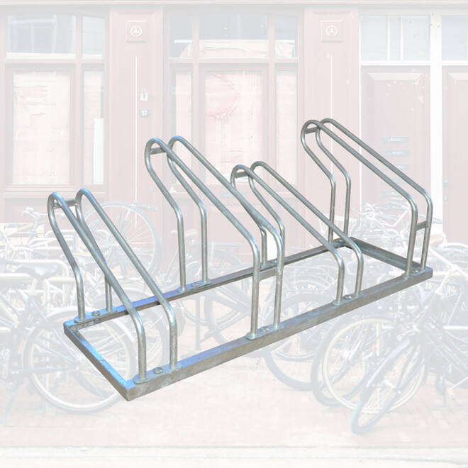 Fietsenrek BRASQ 4 fietsen BS400 zilver