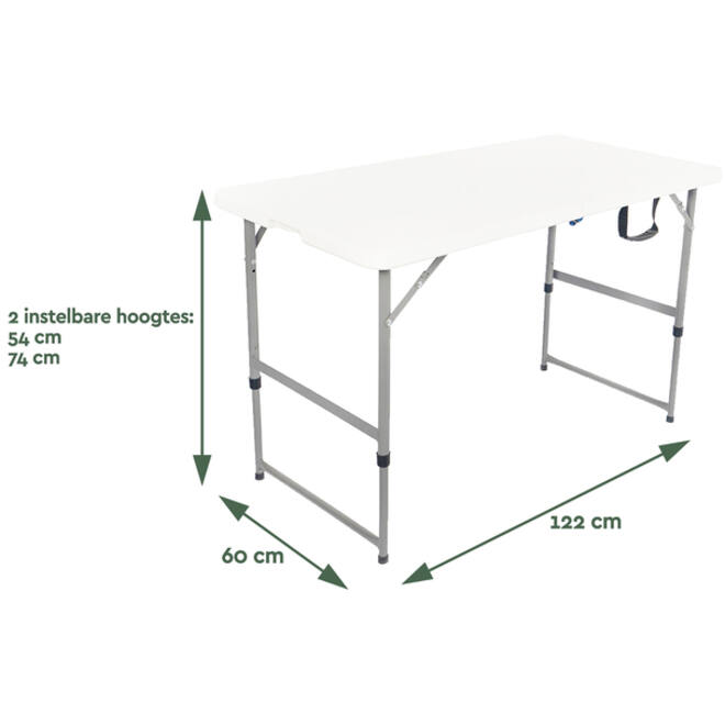 Vouwtafel BRASQ 120x60x74cm FC120 wit